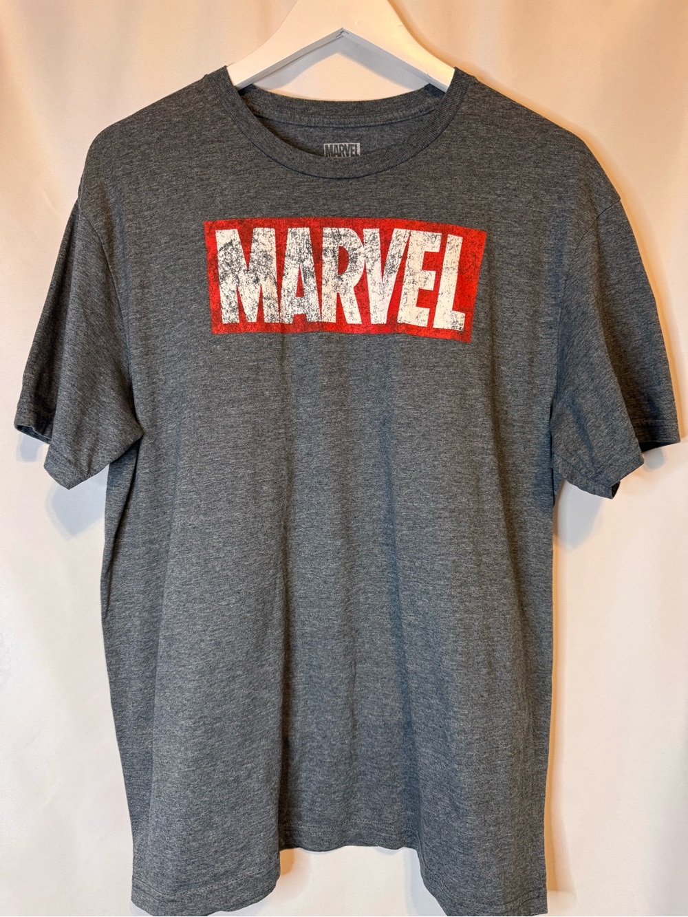 Marvel Men's Gray Logo T‑Shirt large 91